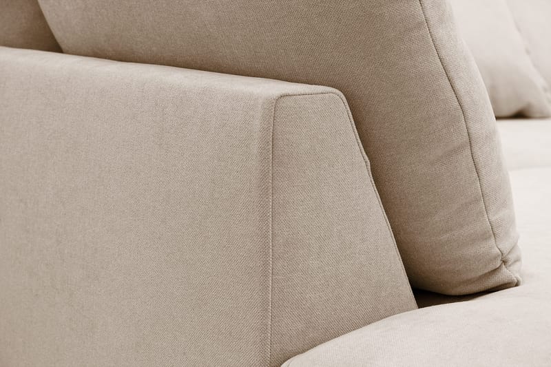 Rossita Lyx 5-sits Högervänd U-formad Extra djup Soffa med Divan och Schäslong i Tyg - Ljusbrun - Möbler - Vardagsrum - Soffor - U-soffor