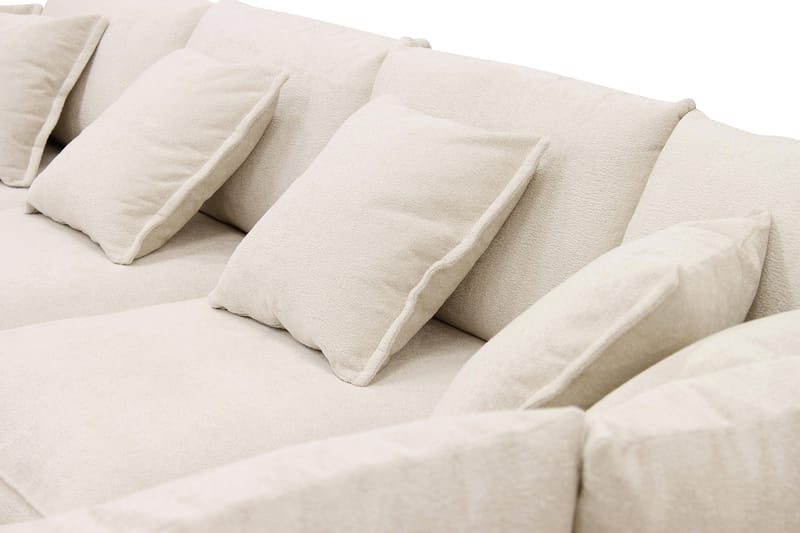 Rossita Lyx 5-sits Vänstervänd U-formad Extra djup Soffa med Divan och Schäslong i Chenille - Beige - Möbler - Vardagsrum - Soffor - U-soffor