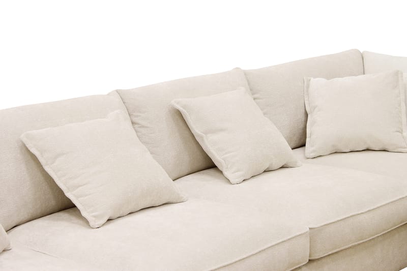 Rossita Lyx 5-sits Vänstervänd U-formad Extra djup Soffa med Divan och Schäslong i Chenille - Beige - Möbler - Vardagsrum - Soffor - U-soffor
