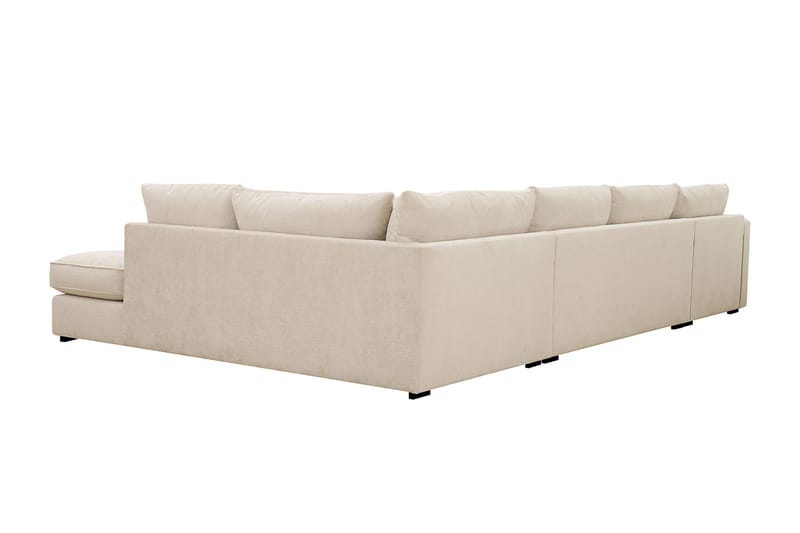 Rossita Lyx 5-sits Vänstervänd U-formad Extra djup Soffa med Divan och Schäslong i Chenille - Beige - Möbler - Vardagsrum - Soffor - U-soffor