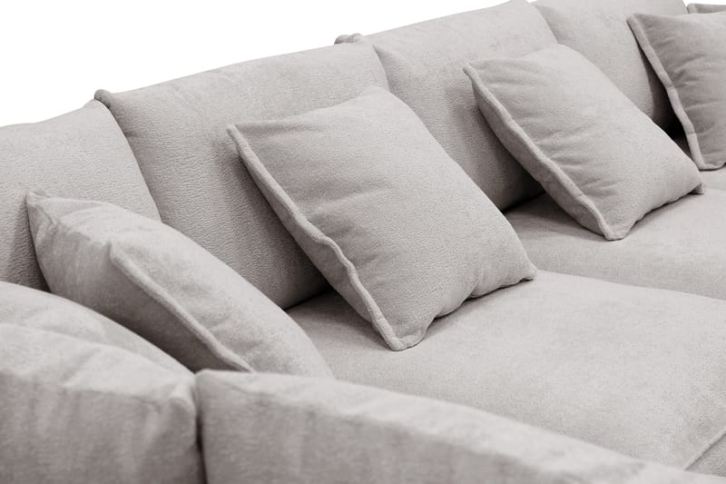 Rossita Lyx 5-sits Vänstervänd U-formad Extra djup Soffa med Divan och Schäslong i Chenille - Grå/Brun - Möbler - Vardagsrum - Soffor - U-soffor