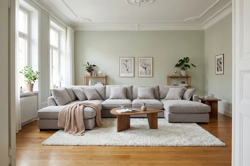Rossita Lyx 5-sits Vänstervänd U-formad Extra djup Soffa med Divan och Schäslong i Chenille - Grå/Brun - Möbler - Vardagsrum - Soffor - U-soffor