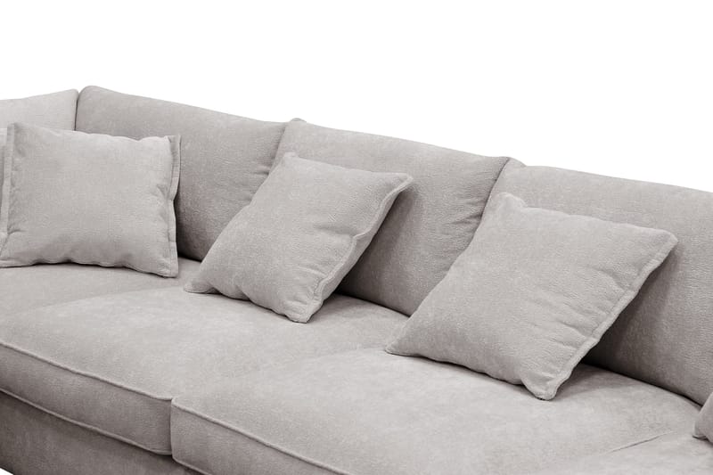 Rossita Lyx 5-sits Vänstervänd U-formad Extra djup Soffa med Divan och Schäslong i Chenille - Grå/Brun - Möbler - Vardagsrum - Soffor - U-soffor