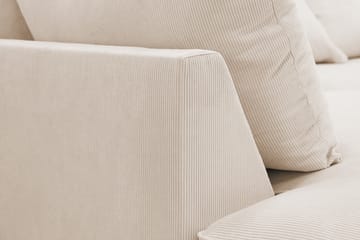 Rossita Lyx 5-sits Vänstervänd U-formad Extra djup Soffa med Divan och Schäslong i Manchester - Beige - Möbler - Vardagsrum - Soffor - U-soffor