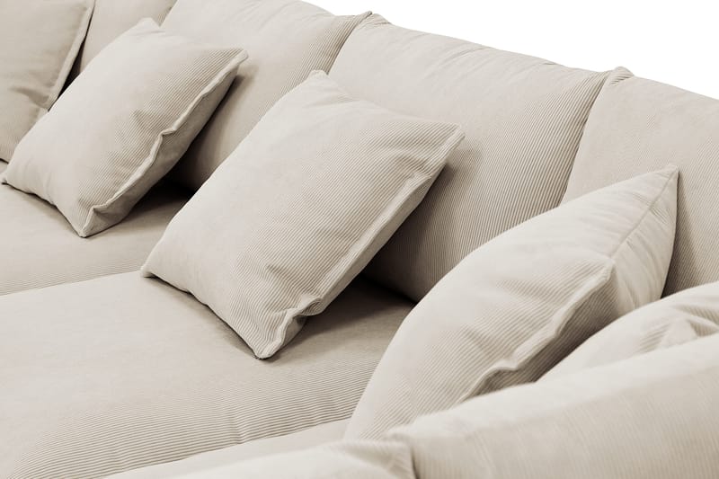 Rossita Lyx 5-sits Vänstervänd U-formad Extra djup Soffa med Divan och Schäslong i Manchester - Kräm - Möbler - Vardagsrum - Soffor - U-soffor