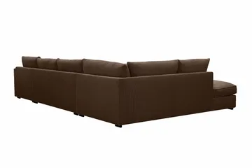 Rossita Lyx 5-sits Vänstervänd U-formad Extra djup Soffa med Divan och Schäslong i Manchester - Mörkbrun - Möbler - Vardagsrum - Soffor - U-soffor