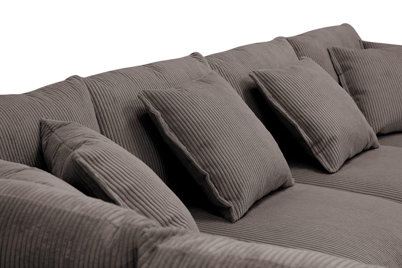 Rossita Lyx 5-sits Vänstervänd U-formad Extra djup Soffa med Divan och Schäslong i Manchester - Mörkgrå - Möbler - Vardagsrum - Soffor - U-soffor