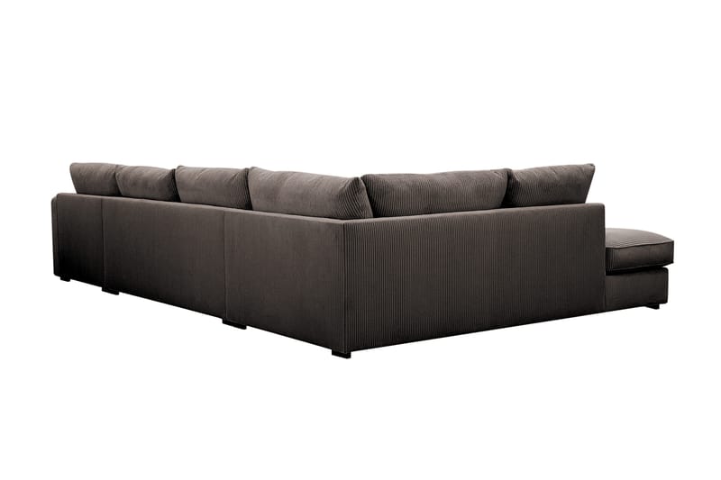 Rossita Lyx 5-sits Vänstervänd U-formad Extra djup Soffa med Divan och Schäslong i Manchester - Mörkgrå - Möbler - Vardagsrum - Soffor - U-soffor