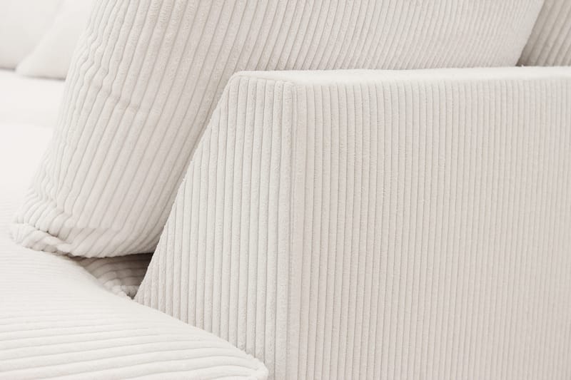 Rossita Lyx 5-sits Vänstervänd U-formad Extra djup Soffa med Divan och Schäslong i Manchester - Naturvit - Möbler - Vardagsrum - Soffor - U-soffor