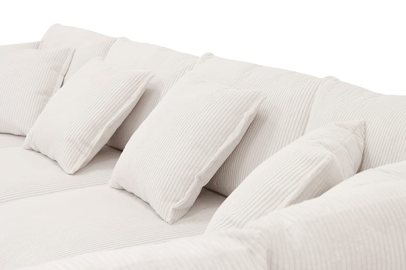 Rossita Lyx 5-sits Vänstervänd U-formad Extra djup Soffa med Divan och Schäslong i Manchester - Naturvit - Möbler - Vardagsrum - Soffor - U-soffor