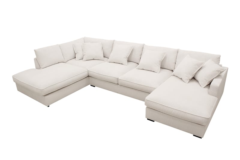 Rossita Lyx 5-sits Vänstervänd U-formad Extra djup Soffa med Divan och Schäslong i Manchester - Offwhite - Möbler - Vardagsrum - Soffor - U-soffor