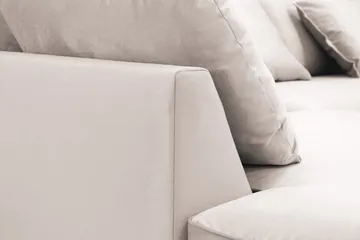 Rossita Lyx 5-sits Vänstervänd U-formad Extra djup Soffa med Divan och Schäslong i Sammet - Beige - Möbler - Vardagsrum - Soffor - Sammetssoffor