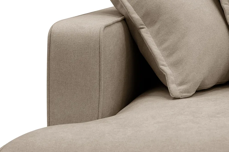 Rossita Lyx 5-sits Vänstervänd U-formad Extra djup Soffa med Divan och Schäslong i Tyg - Brun - Möbler - Vardagsrum - Soffor - U-soffor