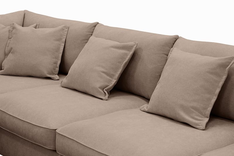 Rossita Lyx 5-sits Vänstervänd U-formad Extra djup Soffa med Divan och Schäslong i Tyg - Mörkbrun - Möbler - Vardagsrum - Soffor - U-soffor