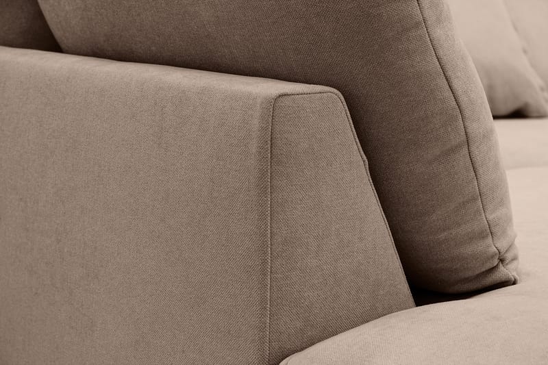 Rossita Lyx 5-sits Vänstervänd U-formad Extra djup Soffa med Divan och Schäslong i Tyg - Mörkbrun - Möbler - Vardagsrum - Soffor - U-soffor