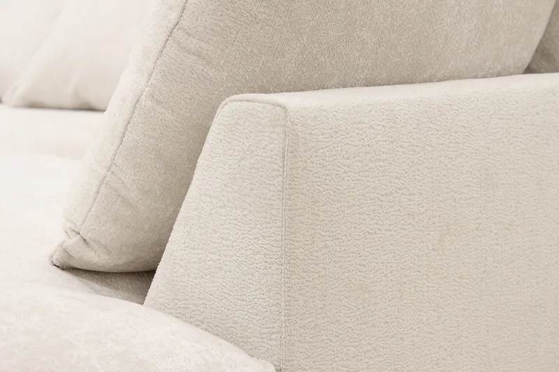 Rossita Lyx 6-sits Högervänd U-formad Extra djup Soffa med Divan och Schäslong i Chenille - Beige - Möbler - Vardagsrum - Soffor - U-soffor