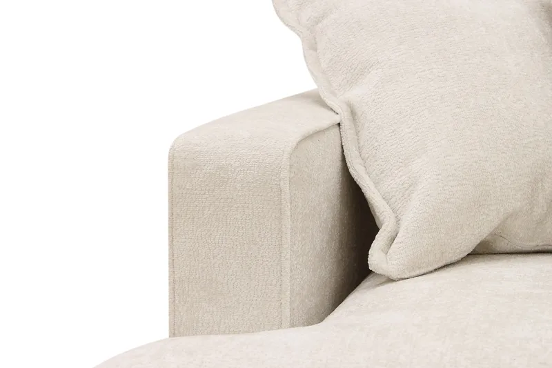 Rossita Lyx 6-sits Högervänd U-formad Extra djup Soffa med Divan och Schäslong i Chenille - Beige - Möbler - Vardagsrum - Soffor - U-soffor
