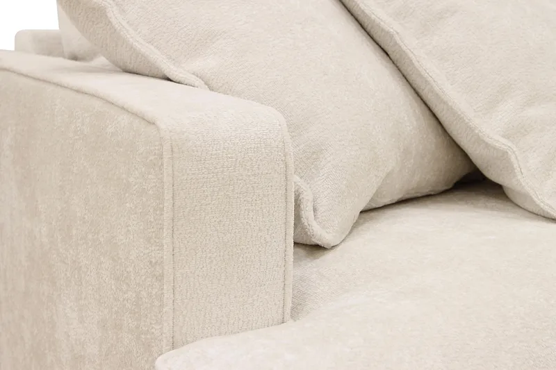 Rossita Lyx 6-sits Högervänd U-formad Extra djup Soffa med Divan och Schäslong i Chenille - Beige - Möbler - Vardagsrum - Soffor - U-soffor
