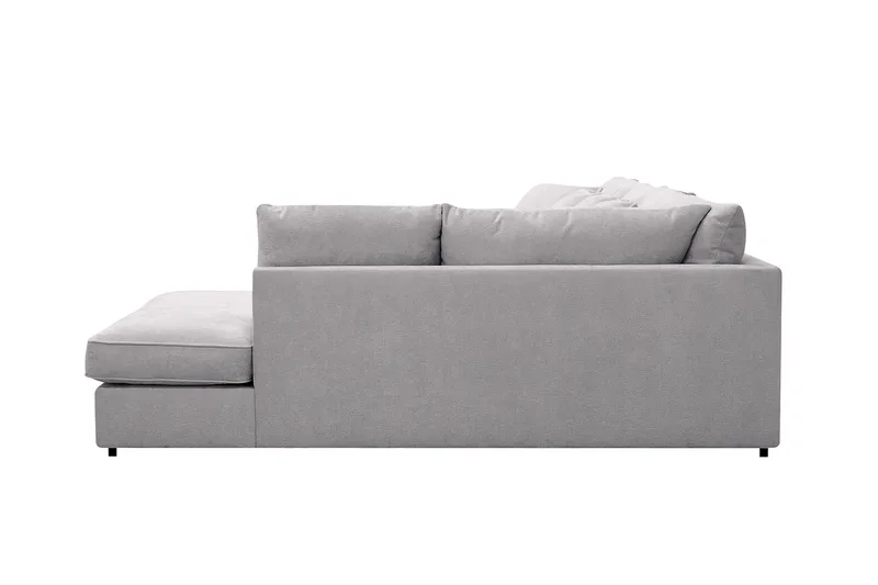 Rossita Lyx 6-sits Högervänd U-formad Extra djup Soffa med Divan och Schäslong i Chenille - Grå - Möbler - Vardagsrum - Soffor - U-soffor