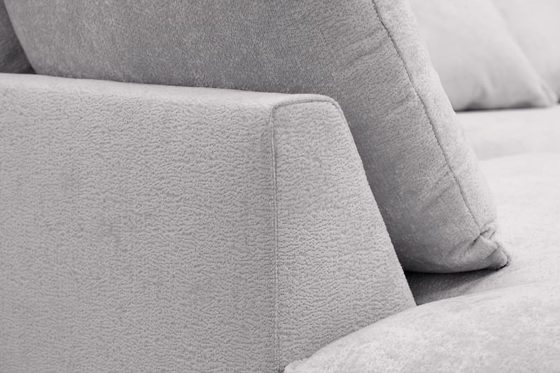 Rossita Lyx 6-sits Högervänd U-formad Extra djup Soffa med Divan och Schäslong i Chenille - Grå - Möbler - Vardagsrum - Soffor - U-soffor