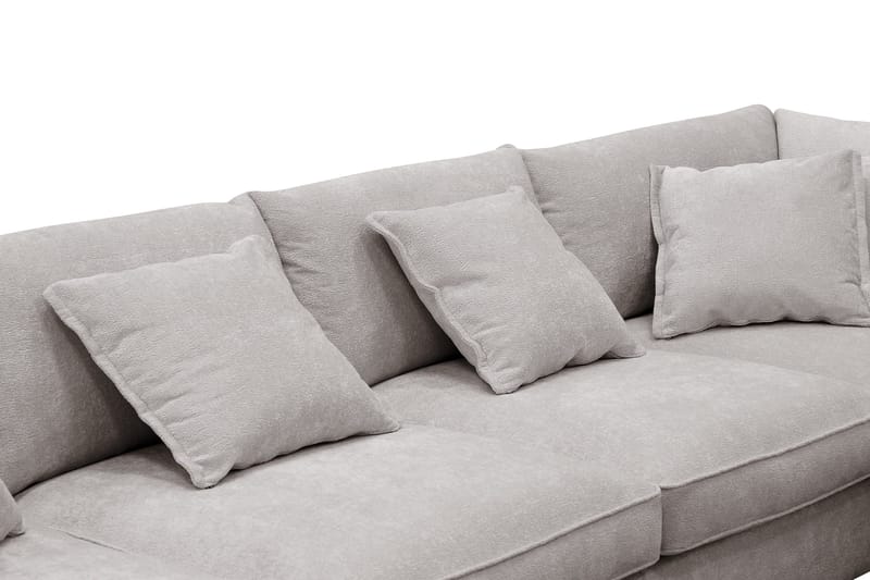 Rossita Lyx 6-sits Högervänd U-formad Extra djup Soffa med Divan och Schäslong i Chenille - Grå/Brun - Möbler - Vardagsrum - Soffor - U-soffor