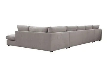 Rossita Lyx 6-sits Högervänd U-formad Extra djup Soffa med Divan och Schäslong i Chenille - Grå/Brun - Möbler - Vardagsrum - Soffor - U-soffor