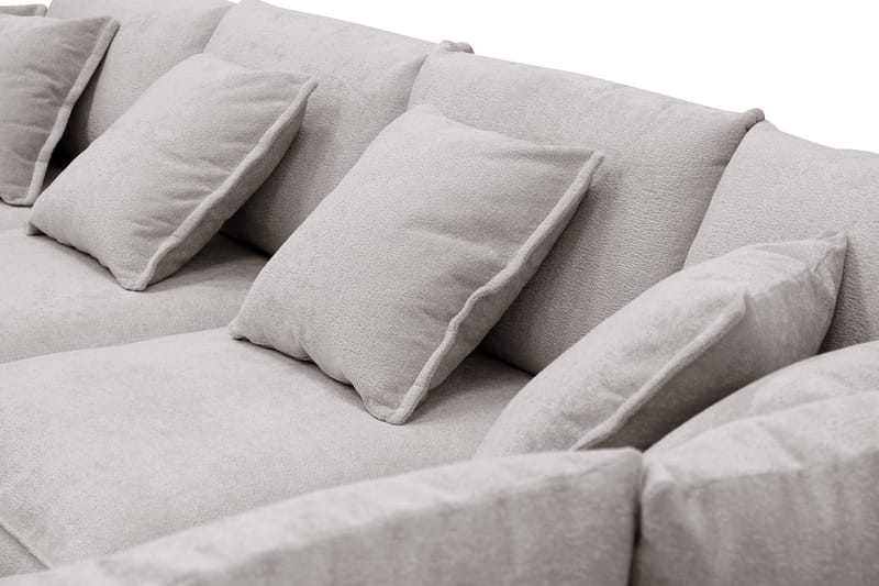 Rossita Lyx 6-sits Högervänd U-formad Extra djup Soffa med Divan och Schäslong i Chenille - Grå/Brun - Möbler - Vardagsrum - Soffor - U-soffor