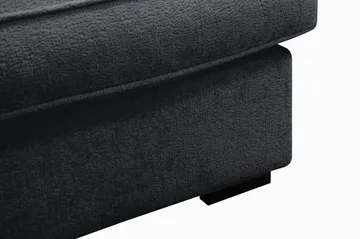 Rossita Lyx 6-sits Högervänd U-formad Extra djup Soffa med Divan och Schäslong i Chenille - Trenza 01, Svart Chenille - Möbler - Vardagsrum - Soffor - U-soffor