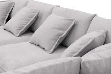 Rossita Lyx 6-sits Högervänd U-formad Extra djup Soffa med Divan och Schäslong i Chenille - Trenza 03, Grå Chenille - Möbler - Vardagsrum - Soffor - U-soffor