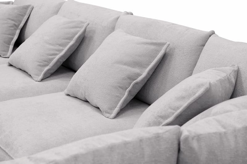 Rossita Lyx 6-sits Högervänd U-formad Extra djup Soffa med Divan och Schäslong i Chenille - Trenza 03, Grå Chenille - Möbler - Vardagsrum - Soffor - U-soffor
