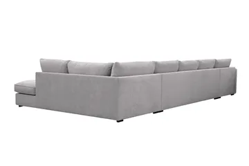 Rossita Lyx 6-sits Högervänd U-formad Extra djup Soffa med Divan och Schäslong i Chenille - Trenza 03, Grå Chenille - Möbler - Vardagsrum - Soffor - U-soffor