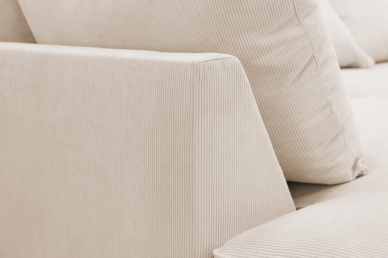 Rossita Lyx 6-sits Högervänd U-formad Extra djup Soffa med Divan och Schäslong i Manchester - Beige - Möbler - Vardagsrum - Soffor - U-soffor