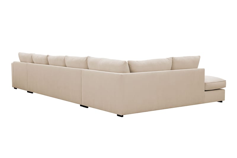 Rossita Lyx 6-sits Högervänd U-formad Extra djup Soffa med Divan och Schäslong i Manchester - Beige - Möbler - Vardagsrum - Soffor - U-soffor