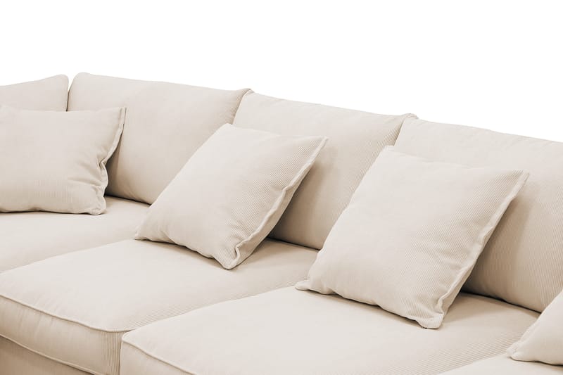 Rossita Lyx 6-sits Högervänd U-formad Extra djup Soffa med Divan och Schäslong i Manchester - Beige - Möbler - Vardagsrum - Soffor - U-soffor