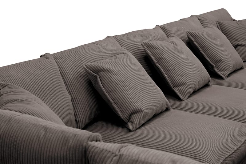 Rossita Lyx 6-sits Högervänd U-formad Extra djup Soffa med Divan och Schäslong i Manchester - Brun - Möbler - Vardagsrum - Soffor - U-soffor