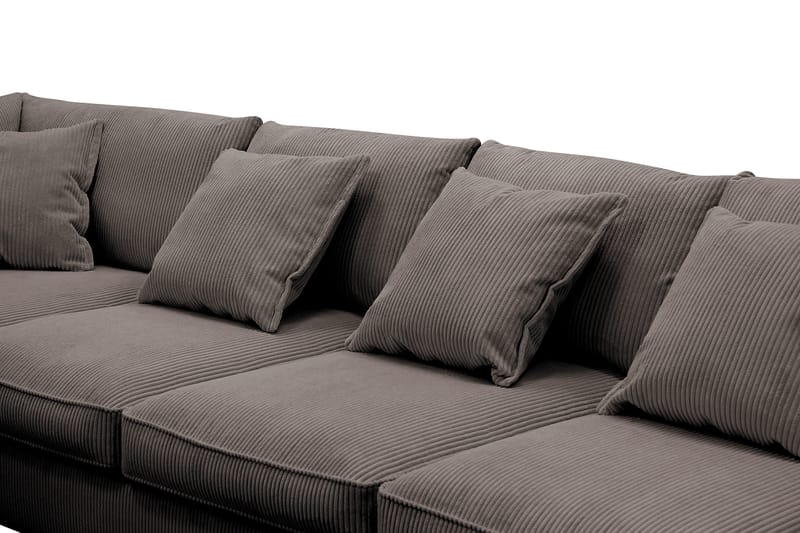 Rossita Lyx 6-sits Högervänd U-formad Extra djup Soffa med Divan och Schäslong i Manchester - Brun - Möbler - Vardagsrum - Soffor - U-soffor