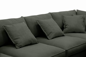 Rossita Lyx 6-sits Högervänd U-formad Extra djup Soffa med Divan och Schäslong i Manchester - Mörkgrön - Möbler - Vardagsrum - Soffor - U-soffor