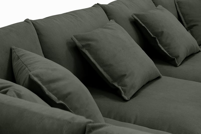 Rossita Lyx 6-sits Högervänd U-formad Extra djup Soffa med Divan och Schäslong i Manchester - Mörkgrön - Möbler - Vardagsrum - Soffor - U-soffor
