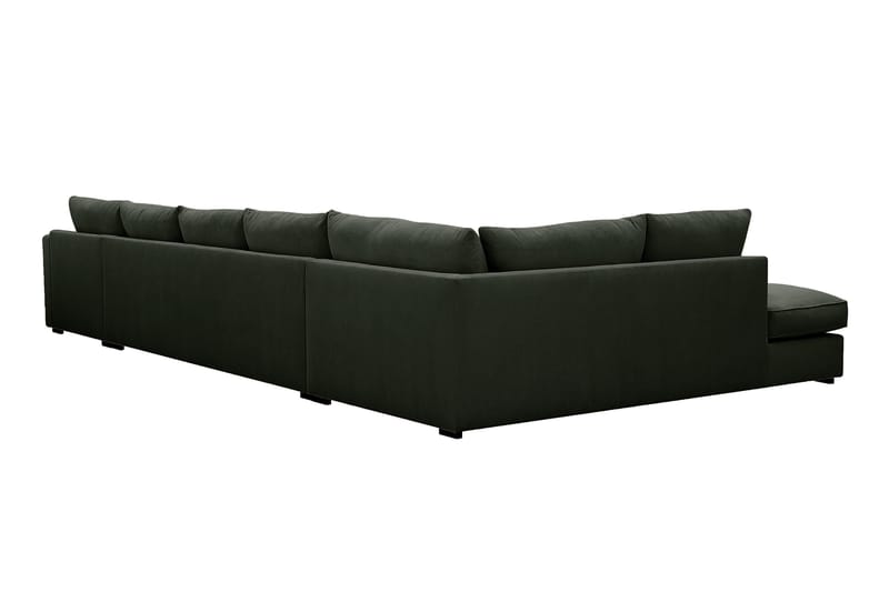 Rossita Lyx 6-sits Högervänd U-formad Extra djup Soffa med Divan och Schäslong i Manchester - Mörkgrön - Möbler - Vardagsrum - Soffor - U-soffor