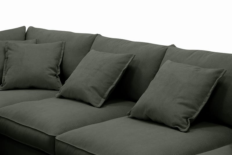 Rossita Lyx 6-sits Högervänd U-formad Extra djup Soffa med Divan och Schäslong i Manchester - Mörkgrön - Möbler - Vardagsrum - Soffor - U-soffor