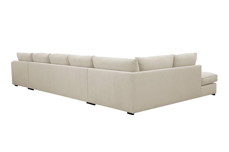 Rossita Lyx 6-sits Högervänd U-formad Extra djup Soffa med Divan och Schäslong i Tyg - Beige - Möbler - Vardagsrum - Soffor - U-soffor