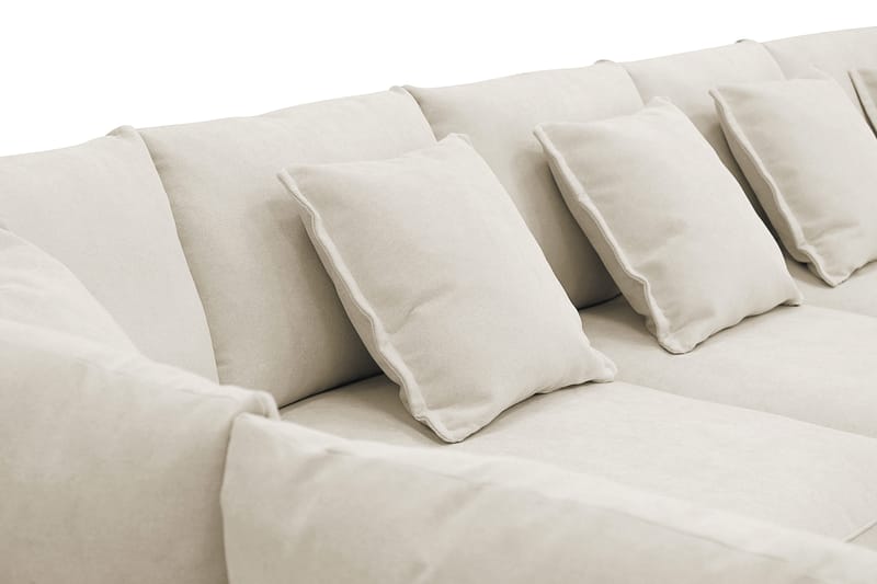 Rossita Lyx 6-sits Högervänd U-formad Extra djup Soffa med Divan och Schäslong i Tyg - Beige - Möbler - Vardagsrum - Soffor - U-soffor