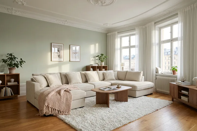 Rossita Lyx 6-sits Högervänd U-formad Extra djup Soffa med Divan och Schäslong i Tyg - Beige - Möbler - Vardagsrum - Soffor - U-soffor