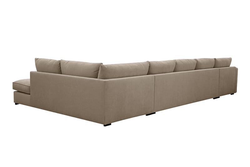 Rossita Lyx 6-sits Högervänd U-formad Extra djup Soffa med Divan och Schäslong i Tyg - Brun - Möbler - Vardagsrum - Soffor - U-soffor