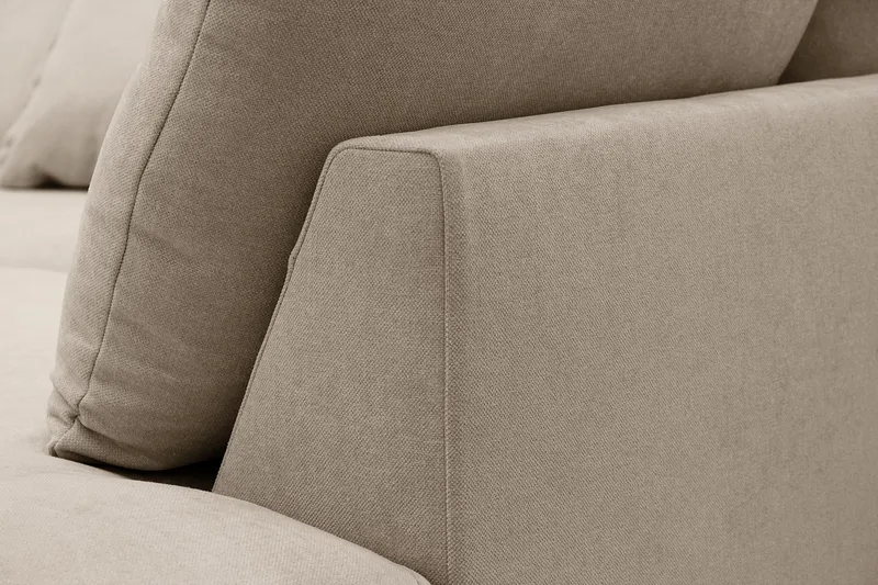 Rossita Lyx 6-sits Högervänd U-formad Extra djup Soffa med Divan och Schäslong i Tyg - Brun - Möbler - Vardagsrum - Soffor - U-soffor