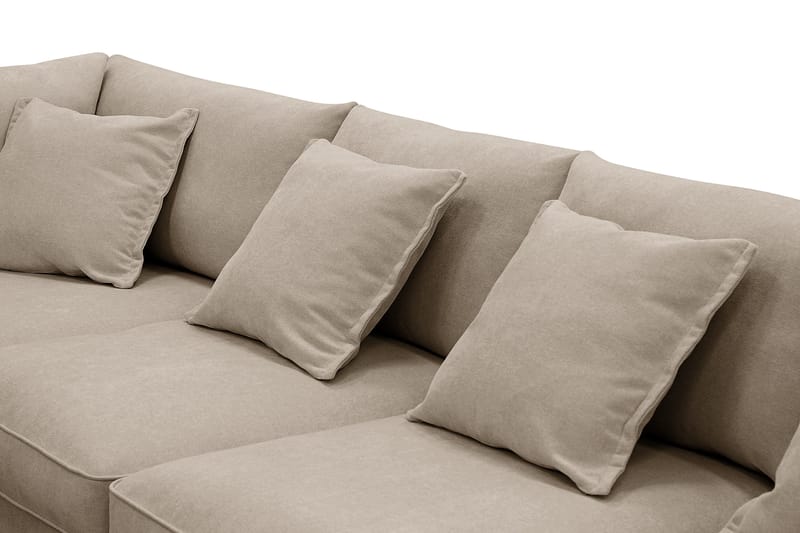 Rossita Lyx 6-sits Högervänd U-formad Extra djup Soffa med Divan och Schäslong i Tyg - Brun - Möbler - Vardagsrum - Soffor - U-soffor