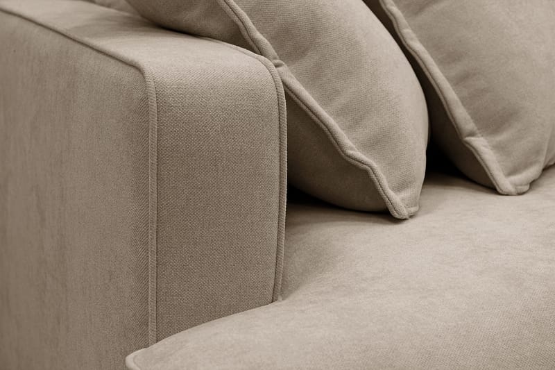 Rossita Lyx 6-sits Högervänd U-formad Extra djup Soffa med Divan och Schäslong i Tyg - Brun - Möbler - Vardagsrum - Soffor - U-soffor