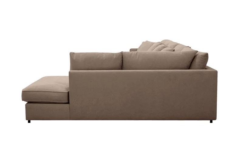 Rossita Lyx 6-sits Högervänd U-formad Extra djup Soffa med Divan och Schäslong i Tyg - Mörkbrun - Möbler - Vardagsrum - Soffor - U-soffor