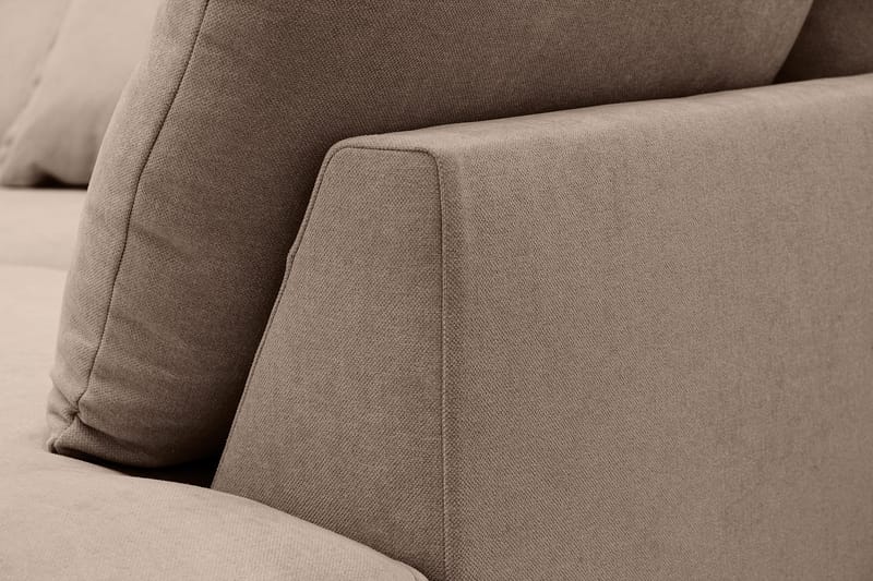 Rossita Lyx 6-sits Högervänd U-formad Extra djup Soffa med Divan och Schäslong i Tyg - Mörkbrun - Möbler - Vardagsrum - Soffor - U-soffor