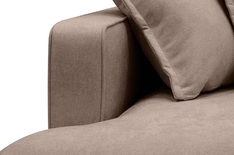 Rossita Lyx 6-sits Högervänd U-formad Extra djup Soffa med Divan och Schäslong i Tyg - Mörkbrun - Möbler - Vardagsrum - Soffor - U-soffor